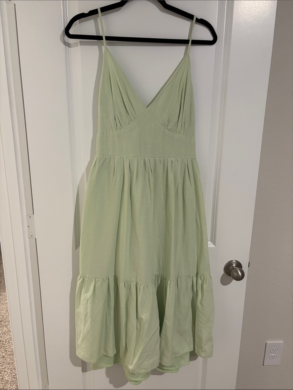 Jessica Simpson Pale Mint V-Neck Spaghetti Strap Midi Dress